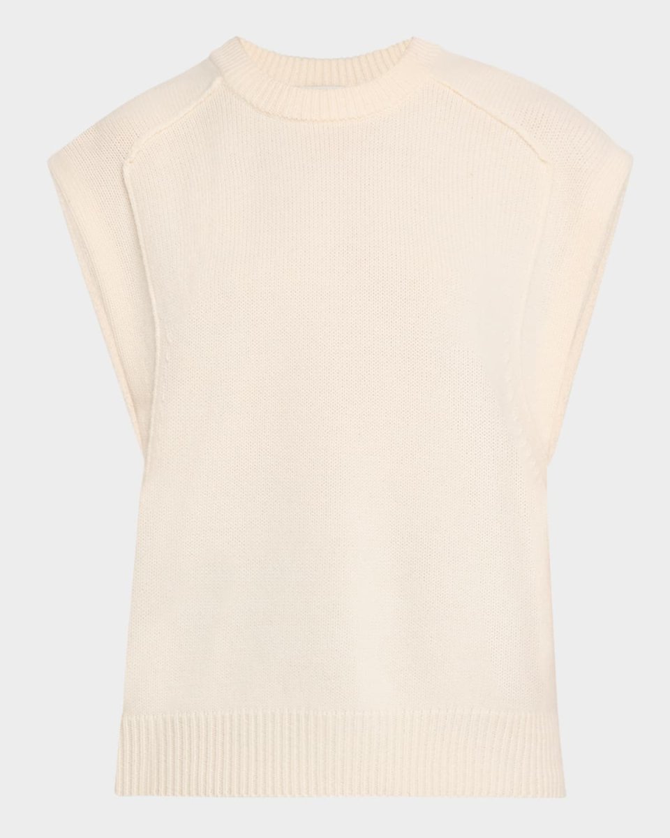 Mari Sleeveless Wool-Cashmere Boxy Sweat